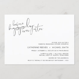 Modern minimalistisk Avslappnad, repetitionsmiddag Inbjudningar