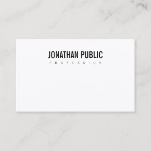 Modern Minimalistisk B&W Design Professionell Enke Visitkort