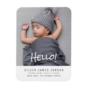 Modern minimalistisk Baby-fotopatégåva Magnet