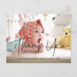 Modern minimalistisk babydusch tack vykort