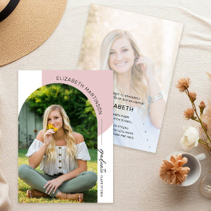 Modern Minimalistisk Båge 2 Foto Examen Meddelande