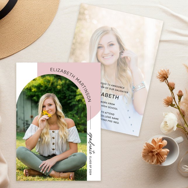 Modern Minimalistisk Båge 2 Foto Examen Meddelande (Skapare uppladdad)