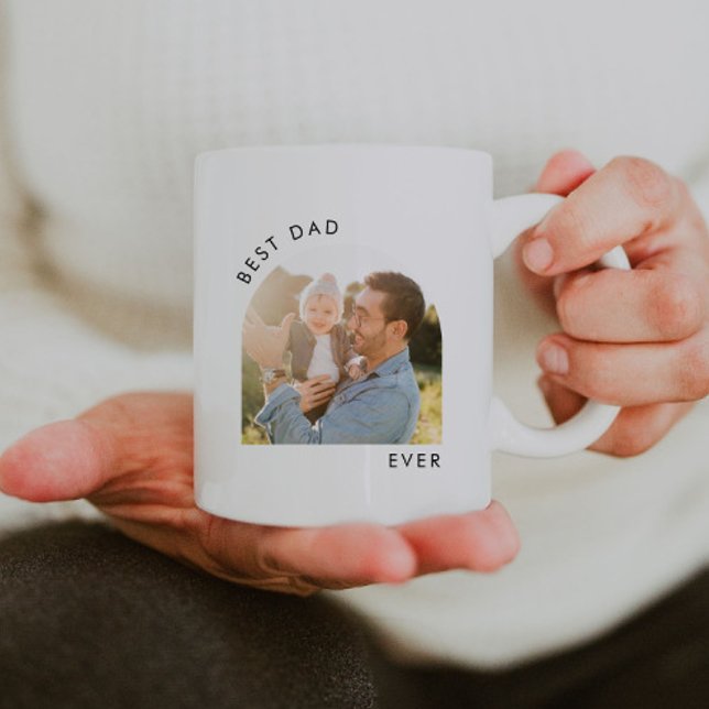 Modern minimalistisk bästa gåva av Pappa någonsin  Kaffemugg (Skapare uppladdad)