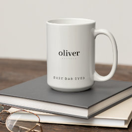 Modern minimalistisk Bästa pappa någonsin Personli Två-Tonad Mugg