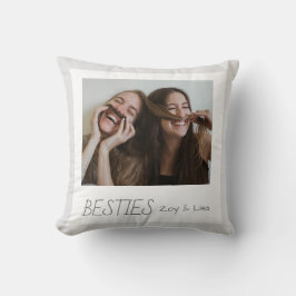 Modern, minimalistisk, bästa vänner, BFF-foto Kudde