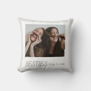 Modern, minimalistisk, bästa vänner, BFF-foto Kudde