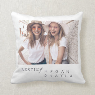 Modern, minimalistisk, bästa vänner, BFF-foto Kudde