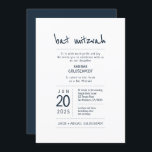 Modern   minimalistisk Bat mitzvah Inbjudningar<br><div class="desc">Består av lekfullt skript och serif-typografi. Allt mot en bakgrund av vit bakgrund. 

Detta är designad av Select Party Supplies,  exklusiv för Zazzle.

Finns här:http://www.zazzle.com/selectpartysupplies</div>