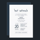 Modern   minimalistisk Bat mitzvah Inbjudningar<br><div class="desc">Består av lekfullt skript och serif-typografi. Allt mot en bakgrund av vit bakgrund. 

Detta är designad av Select Party Supplies,  exklusiv för Zazzle.

Finns här:http://www.zazzle.com/selectpartysupplies</div>