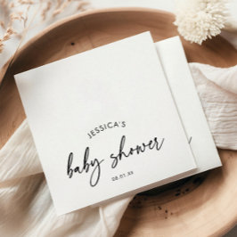 Modern Minimalistisk Bebis firande Pappersservett