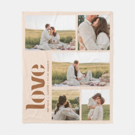 Modern minimalistisk Beige 5 fotopar Fleecefilt