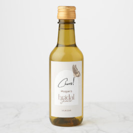 Modern minimalistisk Beige Butterfly-Möhippa Vinetikett