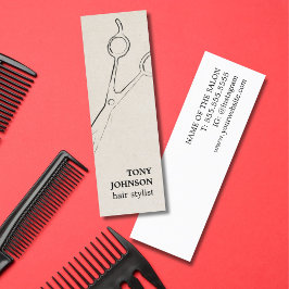 Modern minimalistisk Beige Hair Stylist Mini Visitkort