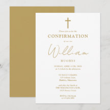 Modern minimalistisk bekräftelse av Guld Elegant