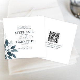 Modern minimalistisk besparing av datum QR-koden B Inbjudningar