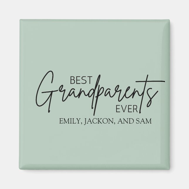 Modern minimalistisk best Grandparent någonsin Magnet (Framsidan)