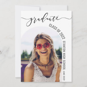 Modern minimalistisk bild av Bilder Studenten Inbjudningar