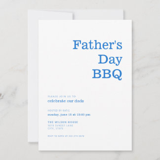 Modern minimalistisk BL-BQ-inbjudan för Fars dag Inbjudningar