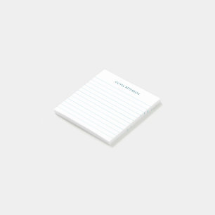 Modern minimalistisk blå låst klibbig post-it block