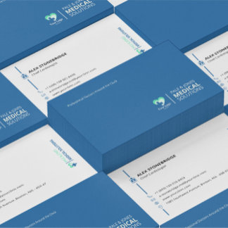 Modern minimalistisk blå Professionell Visitkort