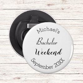 Modern minimalistisk Black and White Bachelor Part Flasköppnare