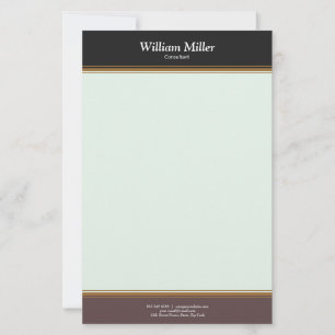 Modern minimalistisk Black Brown Rand Brevpapper