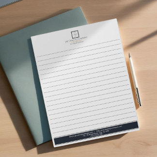 Modern minimalistisk Black Gräns Logotyp Business Anteckningsblock