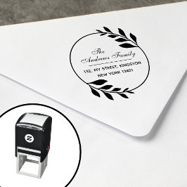 Modern Minimalistisk Bladkrans Självfärgande Stämpel