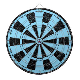 Modern minimalistisk blått och svart darttavla