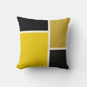 Modern minimalistisk block Guld Black Färg Kudde