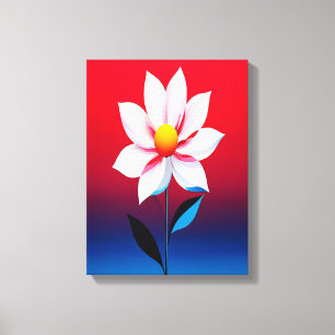 Modern Minimalistisk blomskonst Canvastryck