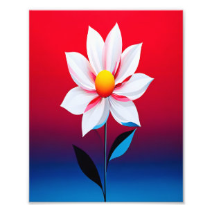 Modern Minimalistisk blomskonst Fototryck