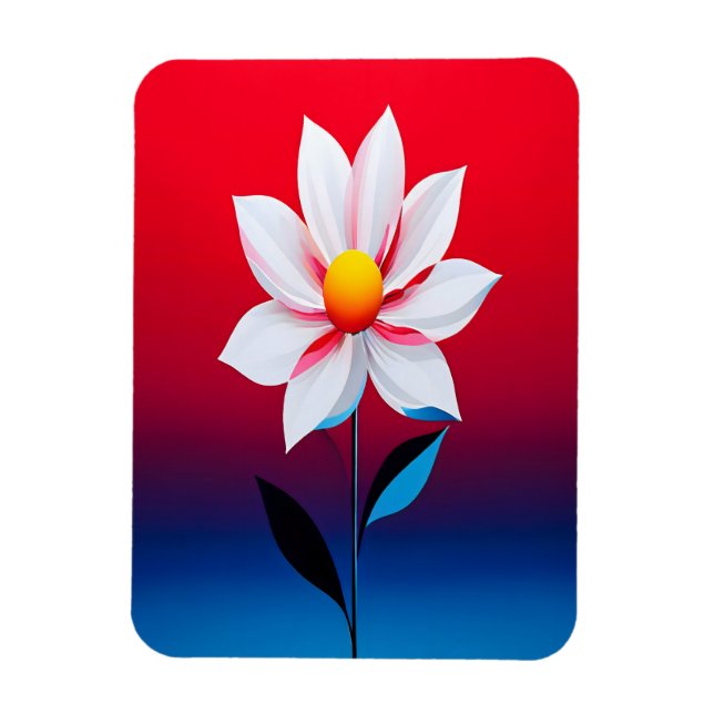 Modern Minimalistisk blomskonst Magnet (Vertikal)