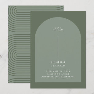 Modern minimalistisk bohemisk salvia grön geometri