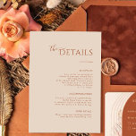 Modern minimalistisk boho Terracotta-kort OSA Kort<br><div class="desc">Kort för Rust-Bröllop-höljet,  kort för Modern Burnt Orange Bröllop,  kort för terracotta Bröllop-hölje,  kort för boho Bröllop-hölje.</div>