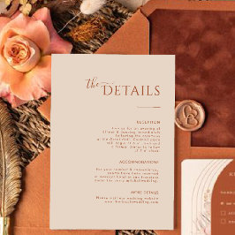 Modern minimalistisk boho Terracotta-kort OSA Kort