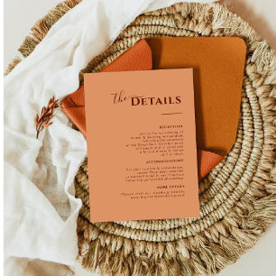 Modern minimalistisk boho Terracotta-kort OSA Kort