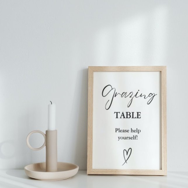 Modern minimalistisk bord-signal för bete poster (Skapare uppladdad)