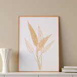 Modern minimalistisk botanisk Löv Teckning Poster<br><div class="desc">Ett modernt,  minimalistiskt konsthantverk i en söt faller skugga av Golden Amber-Gulten. Om du vill ändra bakgrunden till färg eller lägga till text klickar du bara på anpassa eller skickar ett meddelande till mig.</div>