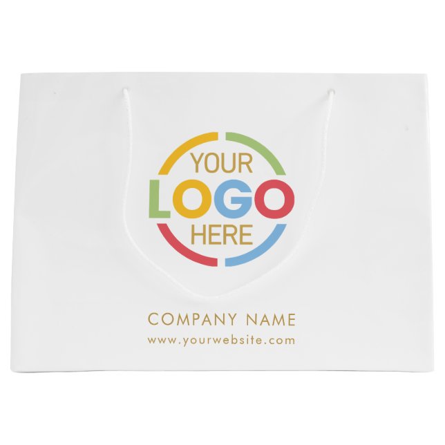 Modern minimalistisk Branded White Guld Business L (Framsidan)