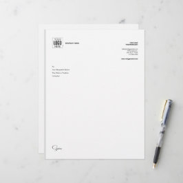 Modern minimalistisk brevhuvud för kontor
