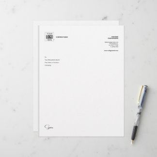Modern minimalistisk brevhuvud för kontor
