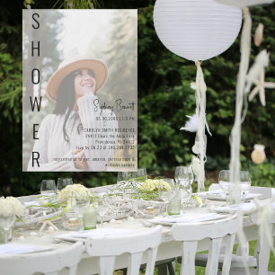 Modern minimalistisk Bride Photo II-Möhippa Inbjudningar