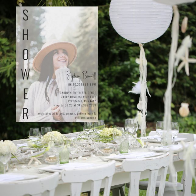 Modern minimalistisk Bride Photo II-Möhippa Inbjudningar (Skapare uppladdad)