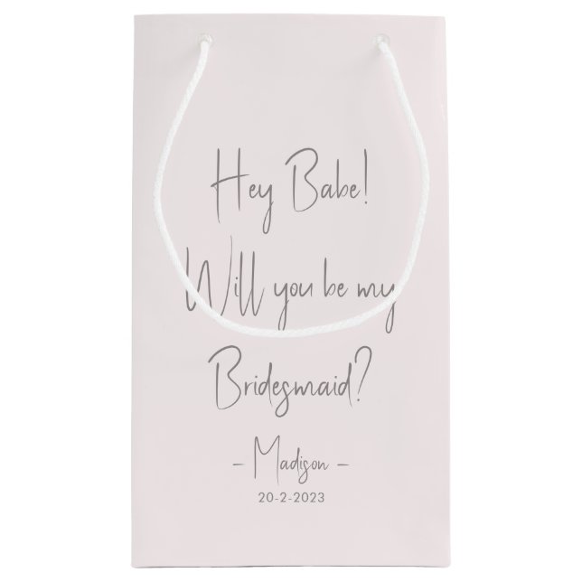 Modern minimalistisk Bridesmaid Frieri  skript (Baksidan)