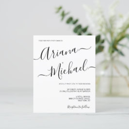 Modern minimalistisk Bröllop Black White enkel