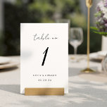 Modern minimalistisk Bröllop Bordsnummer<br><div class="desc">Anpassningsbar-designade bröllop-kort för bordsnummer med enkel modern utformning.</div>