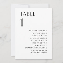 Modern Minimalistisk Bröllop | Elegant Bordskarta Inbjudningar