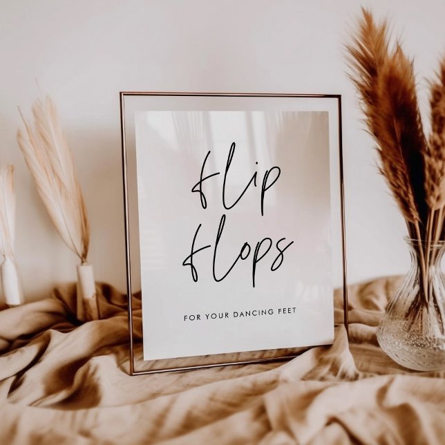 Modern minimalistisk Bröllop Flinflip flops-signat Poster (Skapare uppladdad)