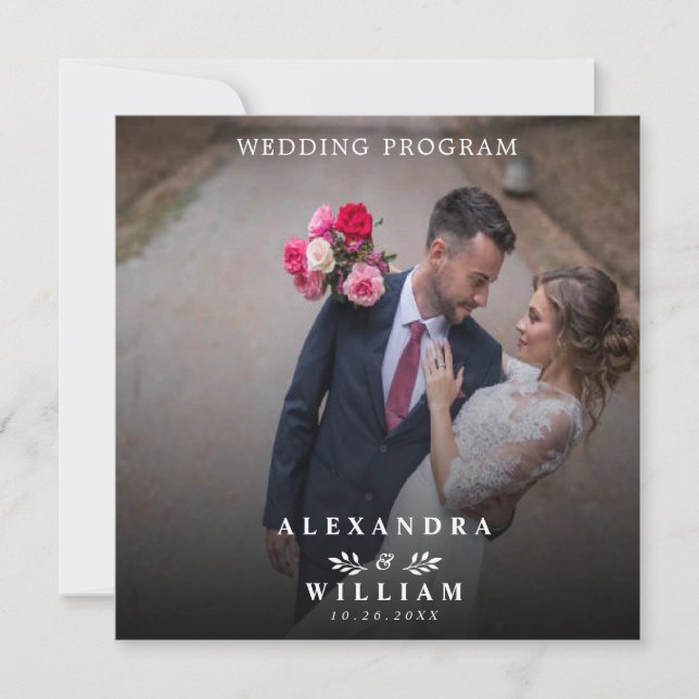 Modern minimalistisk Bröllop-foto (Framsida)